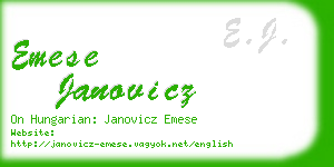 emese janovicz business card